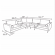 Eagle 3 - Piece Modern Living Room Symmetrical Corner Sofa