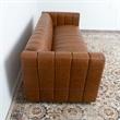 Faroe Mid-Century Modern Genuine Leather Sofa in Cognac Tan