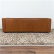 Faroe Mid-Century Modern Genuine Leather Sofa in Cognac Tan