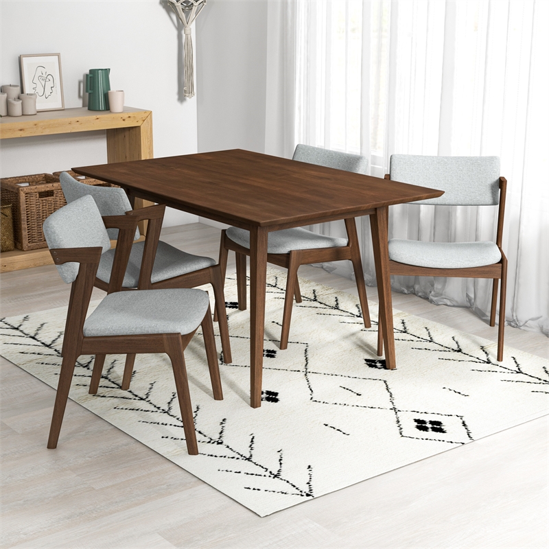 Ressam Modern Solid Wood Walnut Dining Room & Kitchen Furniture Set