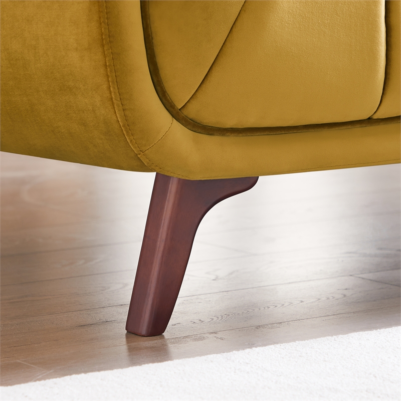 Alosio Mid-Century Modern Chesterfield Tufted Back Gold Velvet Living Room Sofa