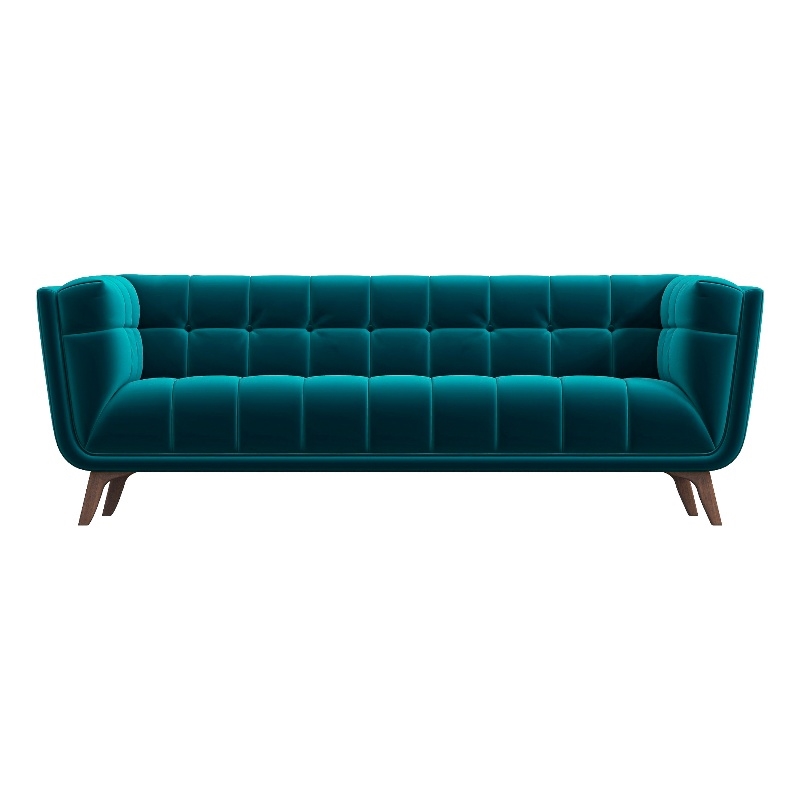 Alosio Modern Chesterfield Turquoise Velvet 86