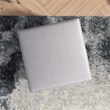 Hudson Mid-Century Square Fabric Linen Upholstered Ottoman in Light Gray