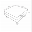 Hudson Mid-Century Square Velvet Upholstered Ottoman in Orange