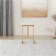 Filomena White Boucle Fabric Upholstered Tufted Kitchen Gold Metal Counter Stool