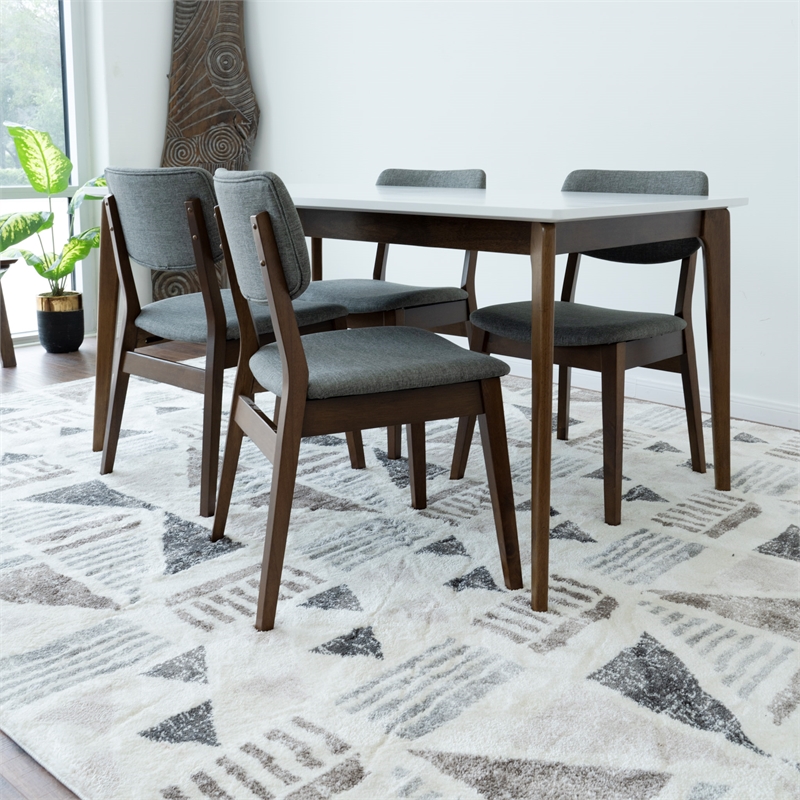 Siriana Modern Solid Wood Dining Room & Kitchen Table and Chair Set