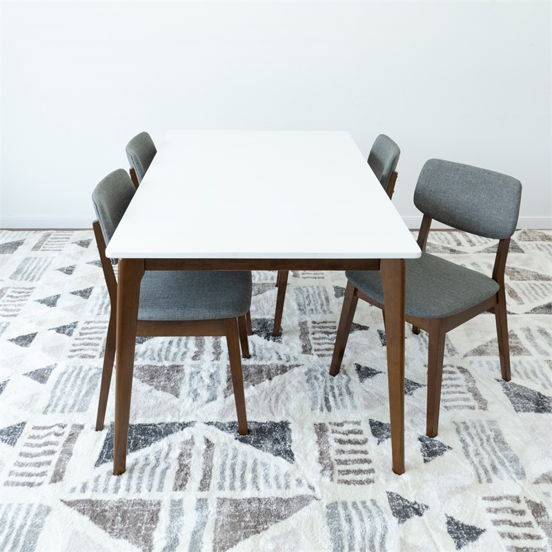 Siriana Modern Solid Wood Dining Room & Kitchen Table and Chair Set
