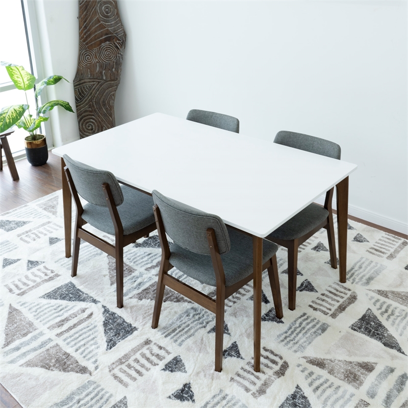 Siriana Modern Solid Wood Dining Room & Kitchen Table and Chair Set