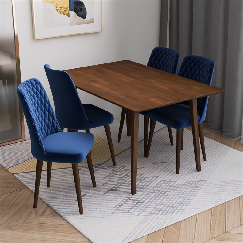 Alpen Mid Century Modern Kitchen Table and Chairs for 4