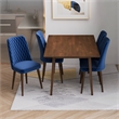 Alpen Mid Century Modern Kitchen Table and Chairs for 4
