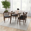 Abbet Mid Century Modern 5 Piece Solid Wood Walnut Dining Room & Kitchen Set