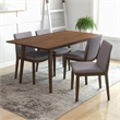 Adir Mid-Century Style 5 Piece Solid Wood Dining Set Walnut Brown