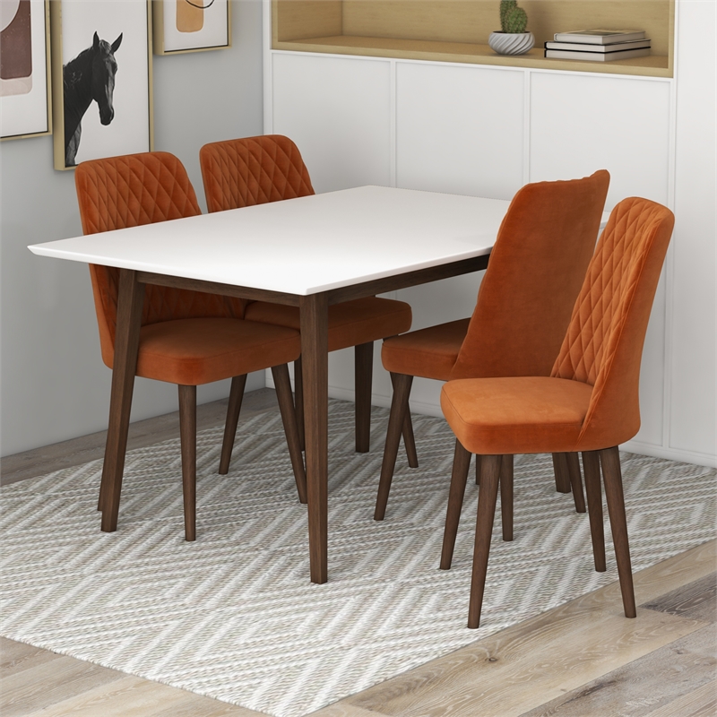 Adir Mid Century Modern 5 Piece Dining Room & Kitchen Set