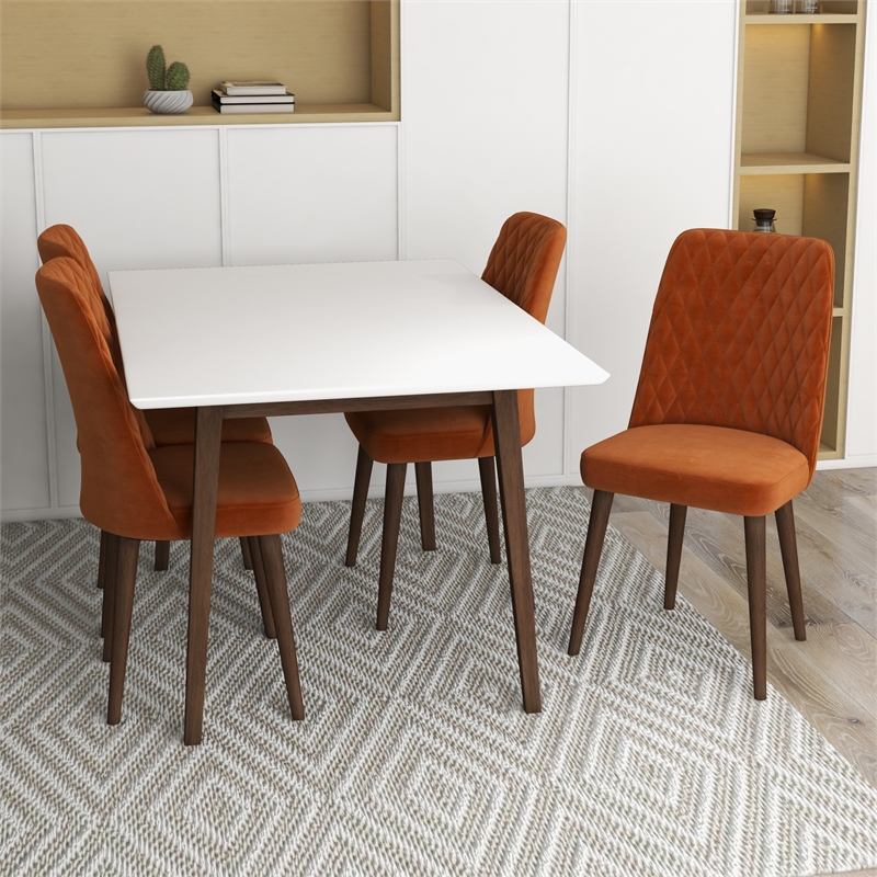 Adir Mid Century Modern 5 Piece Dining Room & Kitchen Set