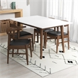 Adir Modern Solid Wood Dining Room & Kitchen Table and 4 Chair Set