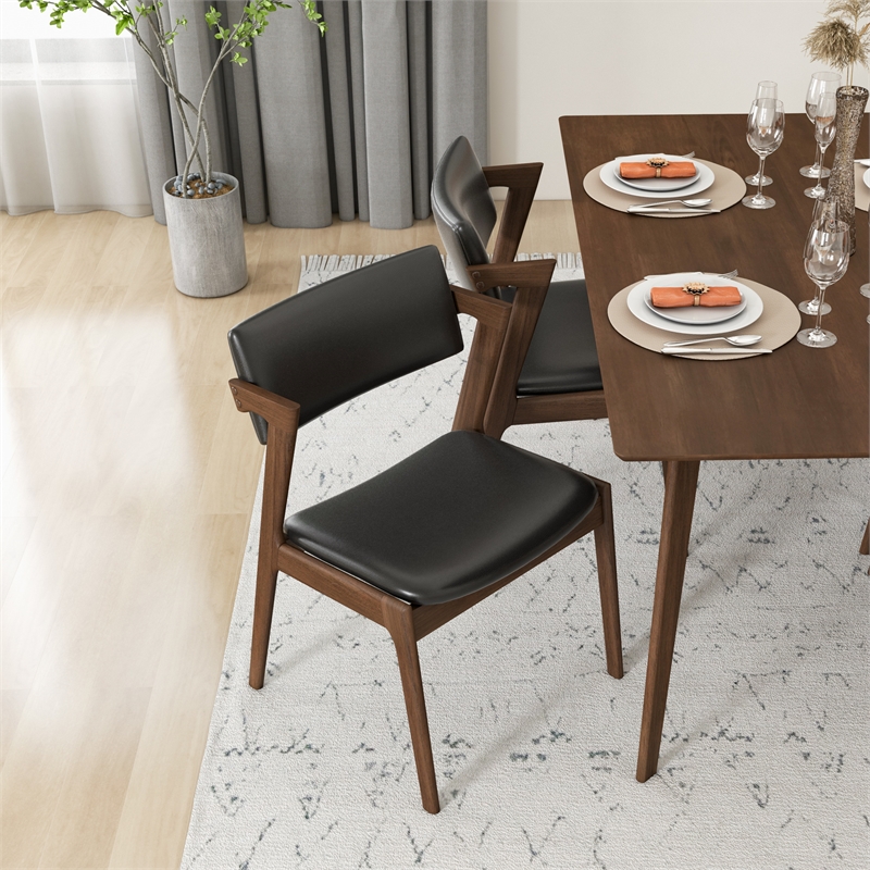 Abbet Mid Century Modern Dining Room & Kitchen Table Set for 4