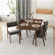 Abbet Mid Century Modern Dining Room & Kitchen Table Set for 4