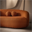 Bloom Japandi Style Luxury Modern Boucle Fabric Curvy Couch in Orange