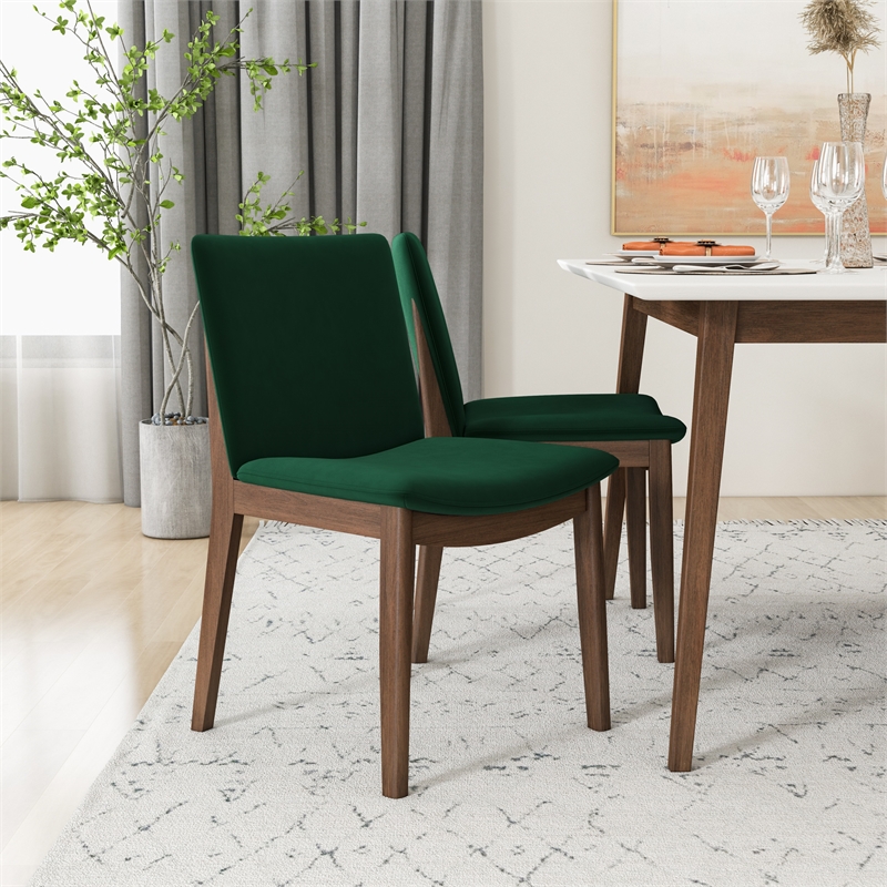 Aven Mid Century Modern Style Solid Wood White Top Rectangular Dining Table