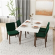Aven Mid Century Modern Style Solid Wood White Top Rectangular Dining Table