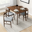 Berwick Modern Style Solid Wood Walnut Rectangular 47-inch Dining Table