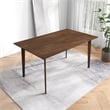 Modern Style Solid Wood Walnut Rectangular 59-inch Dining Table