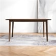 Modern Style Solid Wood Walnut Rectangular 59-inch Dining Table