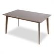 Modern Style Solid Wood Walnut Rectangular 59-inch Dining Table