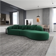 Galler Japandi Style Luxury Modern Velvet Curvy Couch in Green