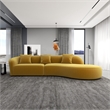 Galler Japandi Style Luxury Modern Velvet Curvy Couch in Gold