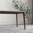 Sella Modern Solid Wood Walnut White Top Rectangular Kitchen&Dining Room Table