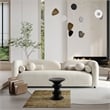 Bodur Japandi Style Luxury Modern Ivory Boucle Fabric Curvy Arm Couch