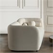 Bodur Japandi Style Luxury Modern Ivory Boucle Fabric Curvy Arm Couch