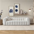 Ashcroft Marsi Luxry Chesterfield French Boucle Fabric Couch in Cream