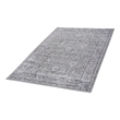 Usak Collection 7' x 10' Ivory/Silver Oriental Distressed Non-Shedding Area Rug