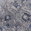 Usak Collection 2' x 8' Gray/Blue Oriental Distressed Non-Shedding Area Rug