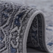 Usak Collection 2' x 8' Gray/Blue Oriental Distressed Non-Shedding Area Rug
