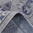 Usak Collection 5' x 7' Gray/Blue Oriental Distressed Non-Shedding Area Rug