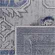 Usak Collection 6' x 9' Gray/Blue Oriental Distressed Non-Shedding Area Rug