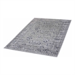 Usak Collection 6' x 9' Gray/Blue Oriental Distressed Non-Shedding Area Rug
