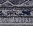 Usak Collection 7' x 10' Gray/Blue Oriental Distressed Non-Shedding Area Rug