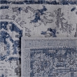 Usak Collection 2' x 8' Blue/Gray Oriental Distressed Non-Shedding Area Rug