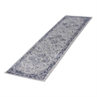 Usak Collection 2' x 8' Blue/Gray Oriental Distressed Non-Shedding Area Rug