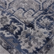 Usak Collection 6' x 9' Blue/Gray Oriental Distressed Non-Shedding Area Rug