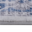 Usak Collection 6' x 9' Blue/Gray Oriental Distressed Non-Shedding Area Rug