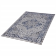 Usak Collection 6' x 9' Blue/Gray Oriental Distressed Non-Shedding Area Rug