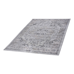 Usak Collection 6' x 9' Ivory/Beige Oriental Distressed Non-Shedding Area Rug