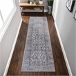 Usak Collection 2' x 8' Ivory/Sand Oriental Distressed Non-Shedding Area Rug
