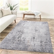 Usak Collection 5' x 7' Ivory/Sand Oriental Distressed Non-Shedding Area Rug