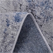 Usak Collection 2' x 8' Silver/Blue Oriental Distressed Non-Shedding Area Rug